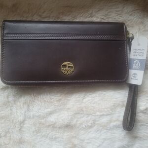 Timberland Brown Genuine Leather Wristlet New With Tags